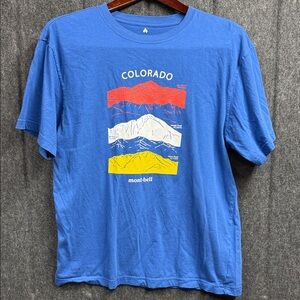 Montbell Blue Colorado Graphic Tee